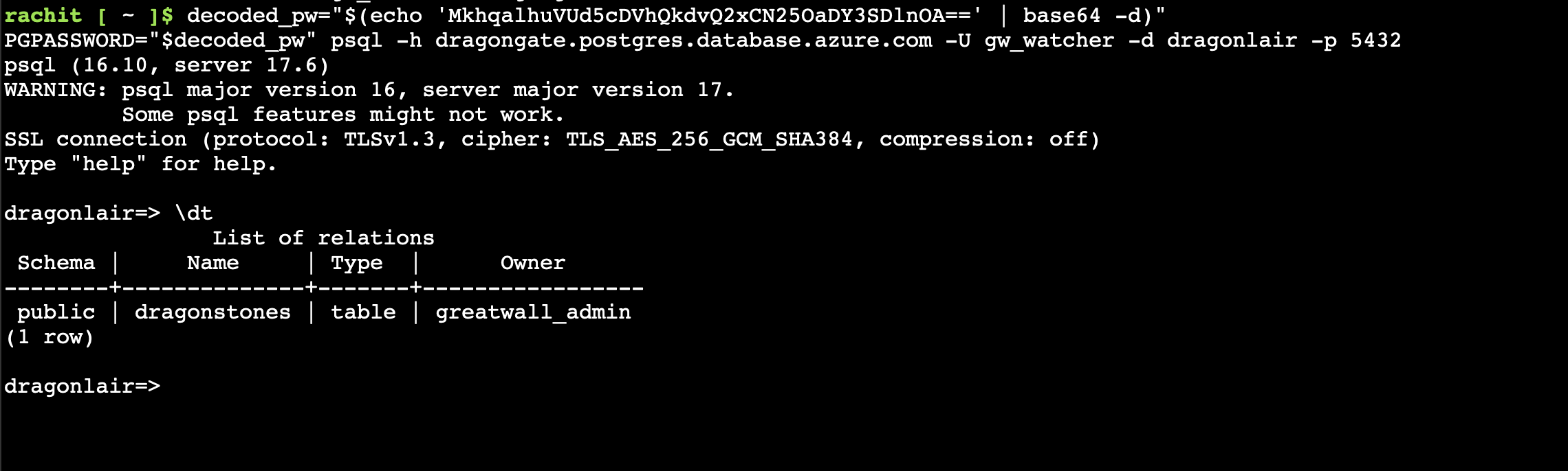 PostgreSQL Connection